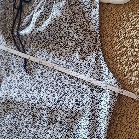Gap xs navy white sleeveless top oversized tie summer for show ladies - Picture 9 of 16